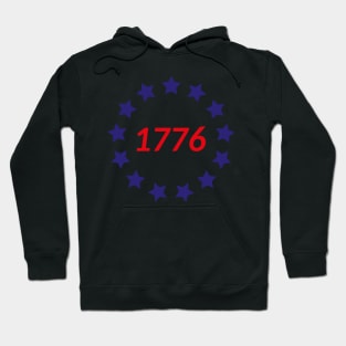 13 Star Betsy Ross 1776 American Flag Hoodie